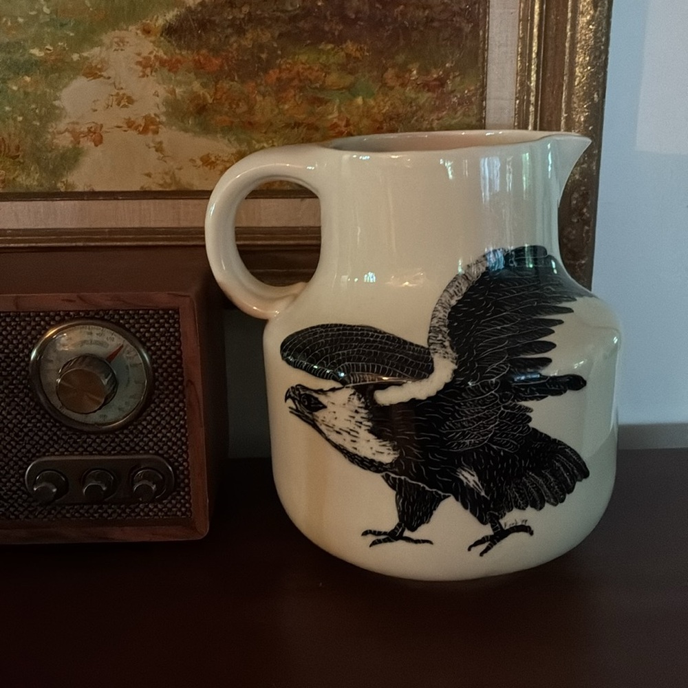 Vintage Eagle Dark Arcadia Ceramic Pitcher